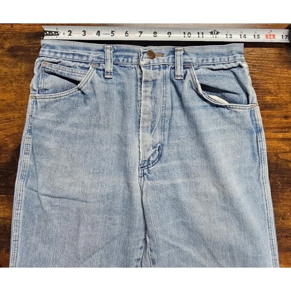 VTG Wrangler Wrapid Transit Blues Light Wash Denim Jeans 70s/80s USA Women 28x30